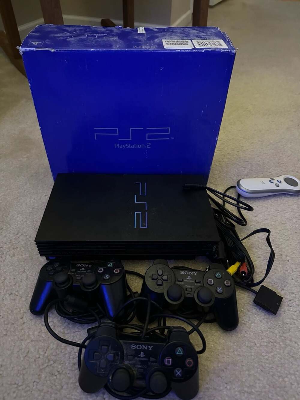 Sony PlayStation 2 Fat Console with Box and Controllers
